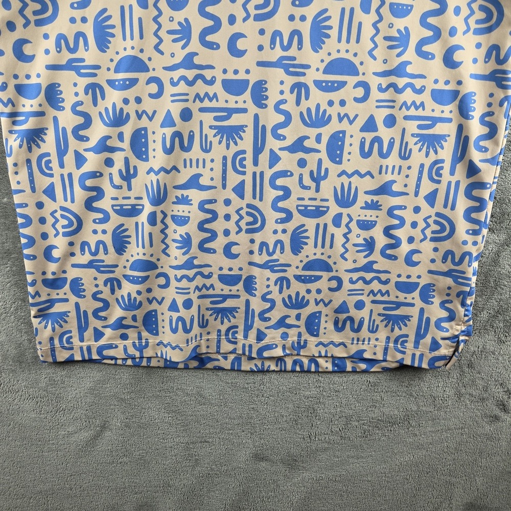 Bad Birdie Azteca Polo Shirt Mens XL Golf Performance Geometric Abstract Print - Picture 4 of 12